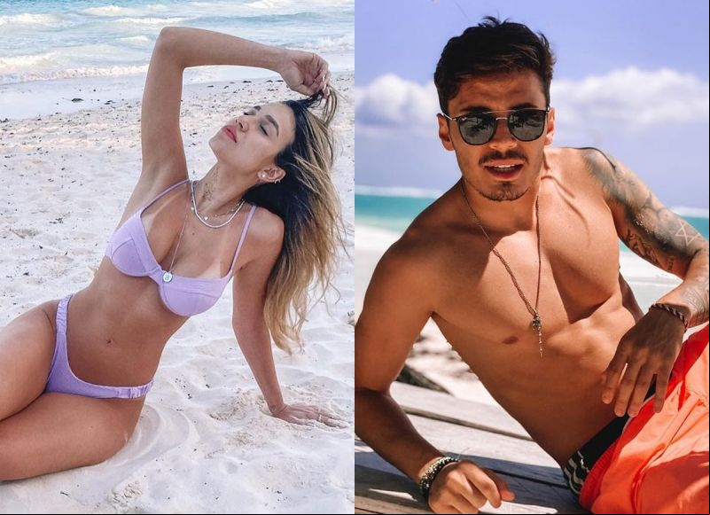 Bruna Santana e Raphael Veiga curtem Tulum, no México (Foto: Reprodução/Instagram)