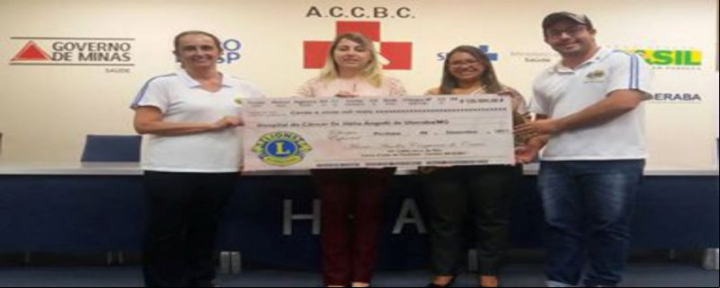Lions Clube de Perdizes faz, a entrega de R$120.000,00 para o Hospital Hélio Angotti.