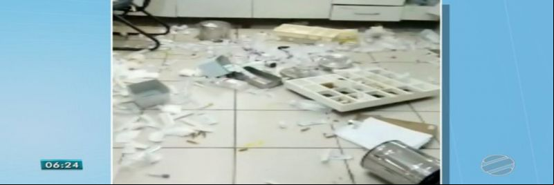 Materiais de uso no dia a dia da unidade foram destruídos e contaminados