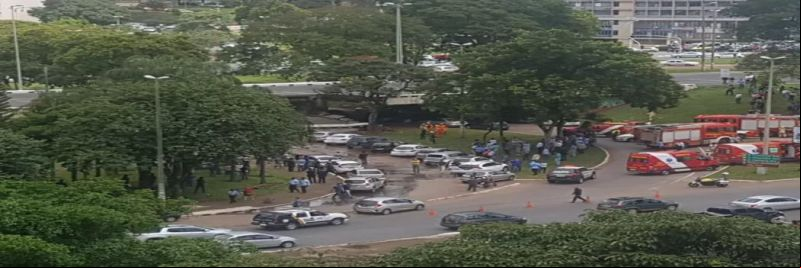 Desabamento em viaduto no Eixão