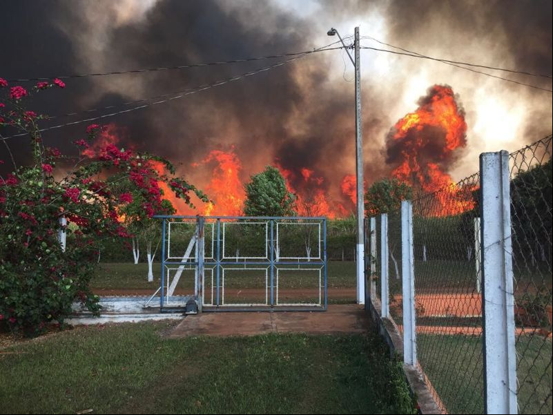 Incêndio é controlado em canaviais entre Uberaba e Conceição das Alagoas